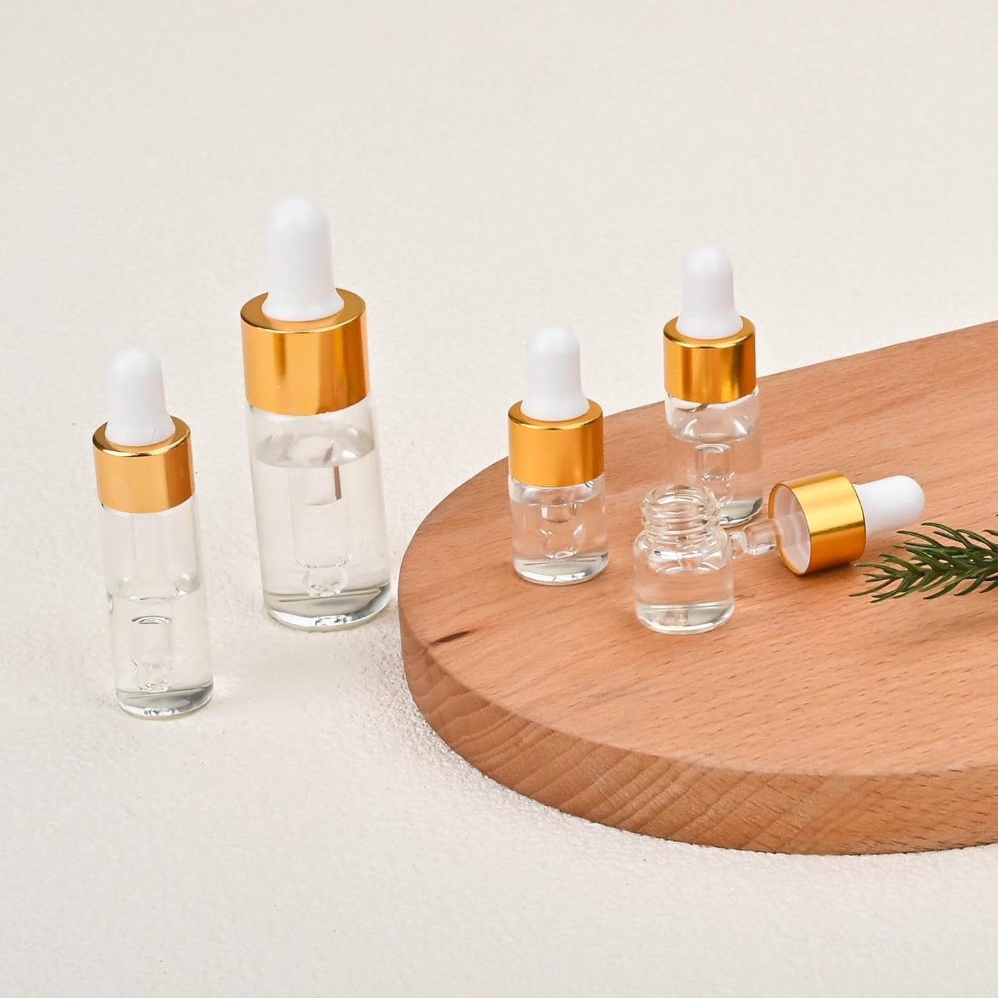 Mini Dropper Bottles - 20 Pack 2ml Clear Essential Oil Vials | Perfect for Travel & Cuticle Oil