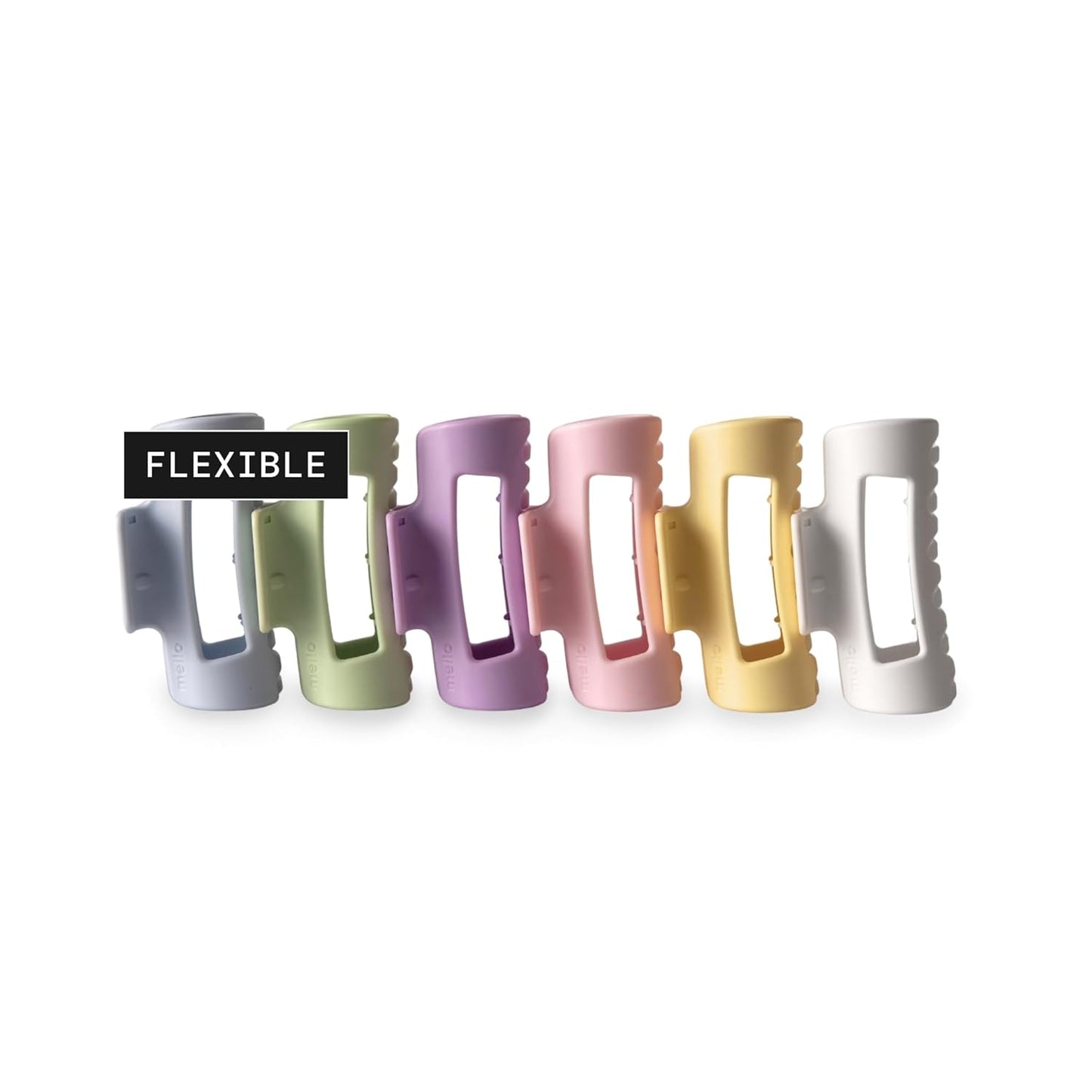 Mello Small Hair Clip - Flexible Comfort Hair Claw for Women | Durable Matte Non-Slip Finish (6 Pack)
