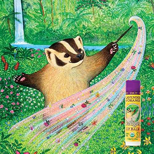 Badger Organic Lip Balm Lavender & Orange 0.15 oz Pack of 1 - Moisturizing & Cruelty-Free