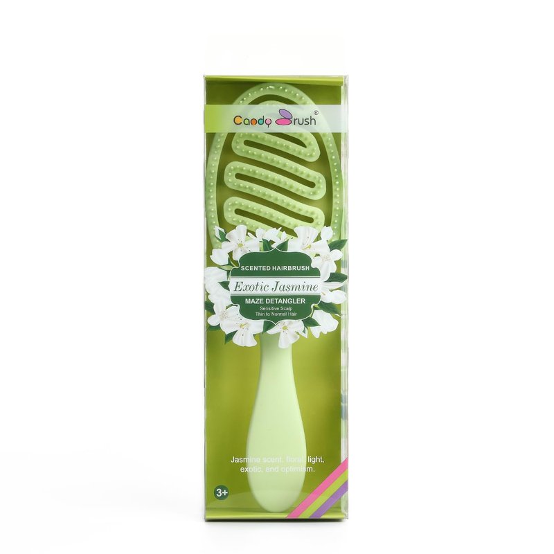Detangling Hair Brush for Curly Hair - Scented Wet Vented Brush | Green Color