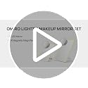OMIRO 10 x 7 in Makeup Mirror with Lights & 10X Magnifier - White