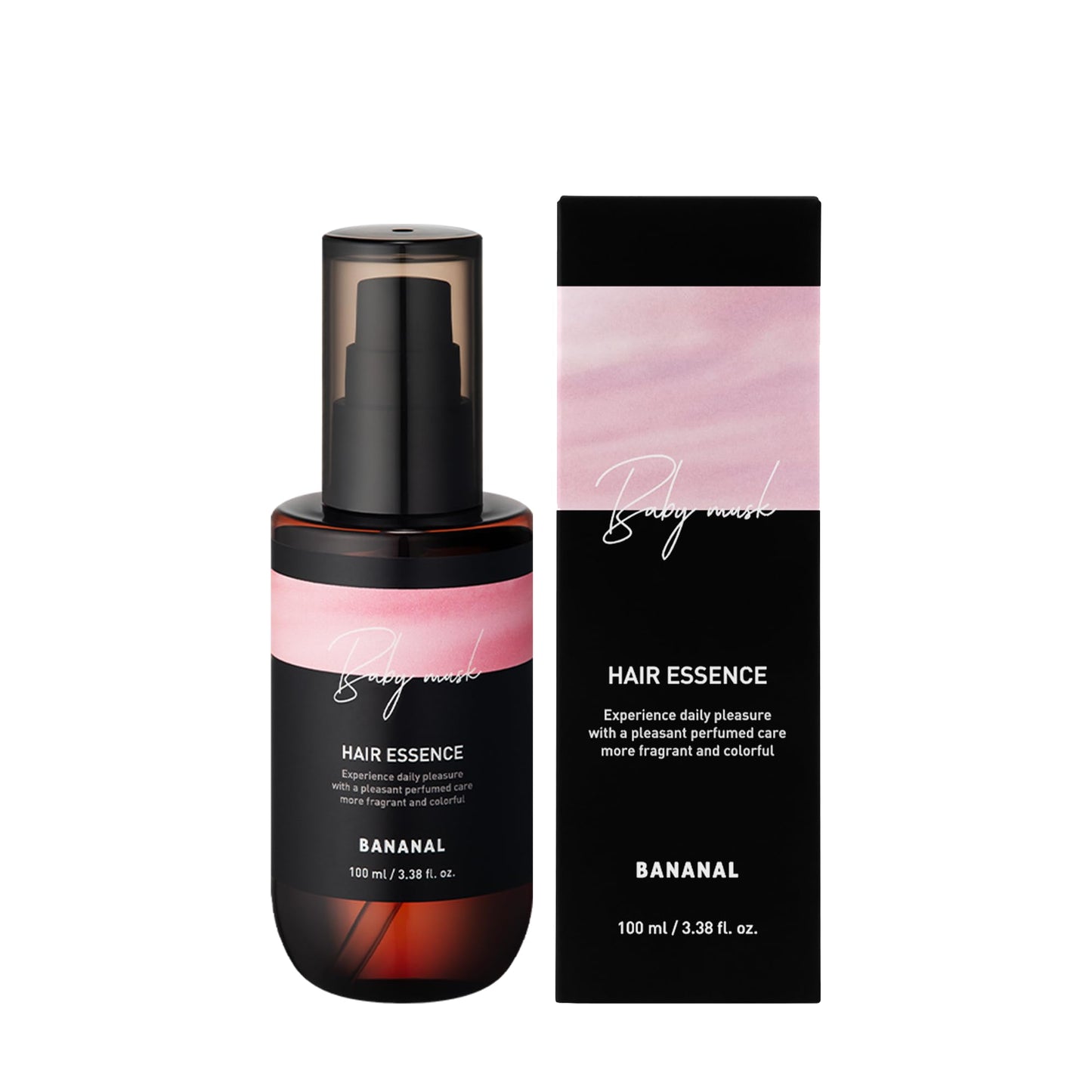 BANANAL 2-in-1 Hair Serum & Perfume Oil - Korean Hair Care, Moroccan Argan Oil & 12 Amino Acids for Dry Damaged Hair, Anti-Frizz Glass Hair Shine, Paraben-Free, Baby Powdery Musk, 3.38 fl oz