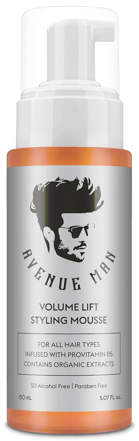 Volume Lift Styling Mousse - Extreme Hold Hair Foam with Argan Oil, Silk Protein & Vitamin E | 5.07 oz, Alcohol & Paraben Free
