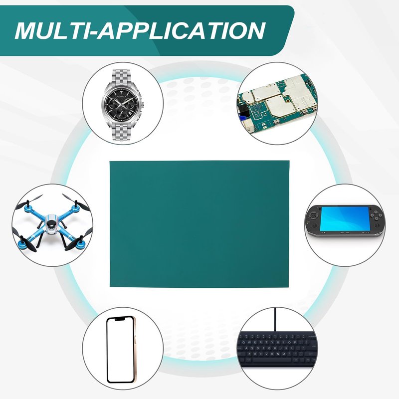 Watch Repair Mat, Heat Resistant Watchmaker Soldering Station Mat Non Slip Watch Repair Work Pad Silicone Work Pad Repair Mat Station Mat for Watchmakers Watch Repairing Workers (34 x 24cm)
