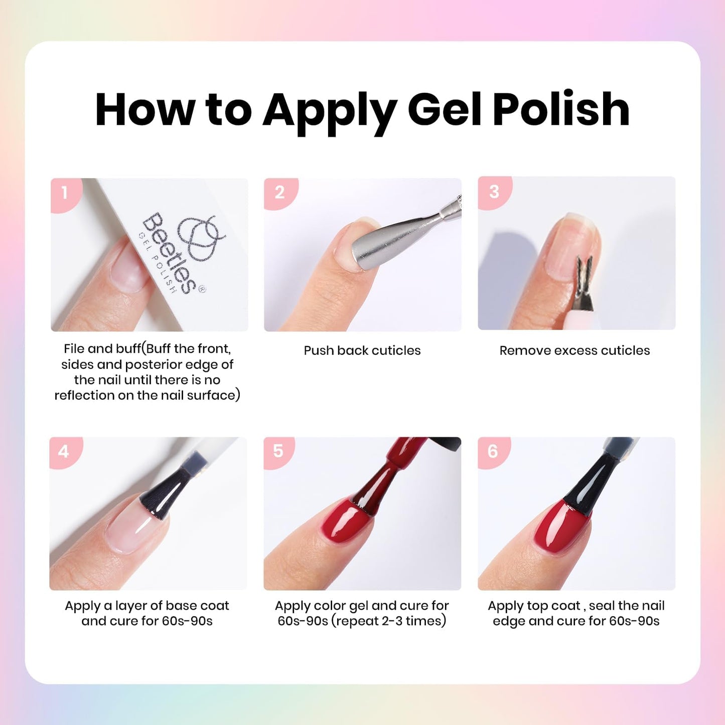 Beetles Gel Nail Polish Kit with U V Light, 100 Colors Gel Polish 133 Pcs Nail Stuff Kit for All Seasons with Base and Matte&Glossy Top Coat Infinite Inspirations Soak Off Gifts for Women
