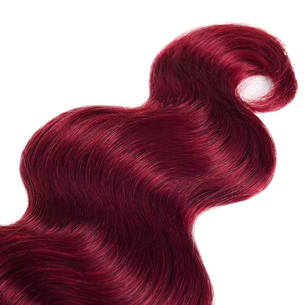 99J Human Hair Bundles Red Body Wave Bundles 12 14 16 inch Burgundy Body Wave Bundle Red Human Hair Bundle