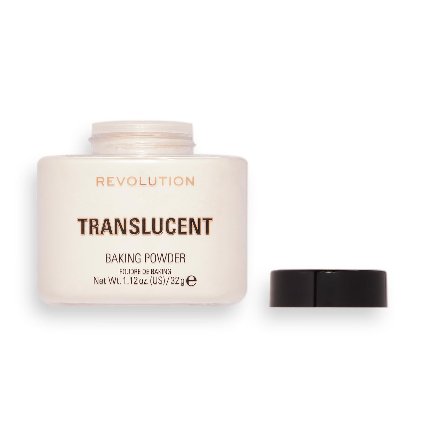 Revolution, Loose Baking Powder, Makeup Setting Powder, Long-Lasting Coverage, Mattifies & Reduces Shine, Translucent, 1.12 oz