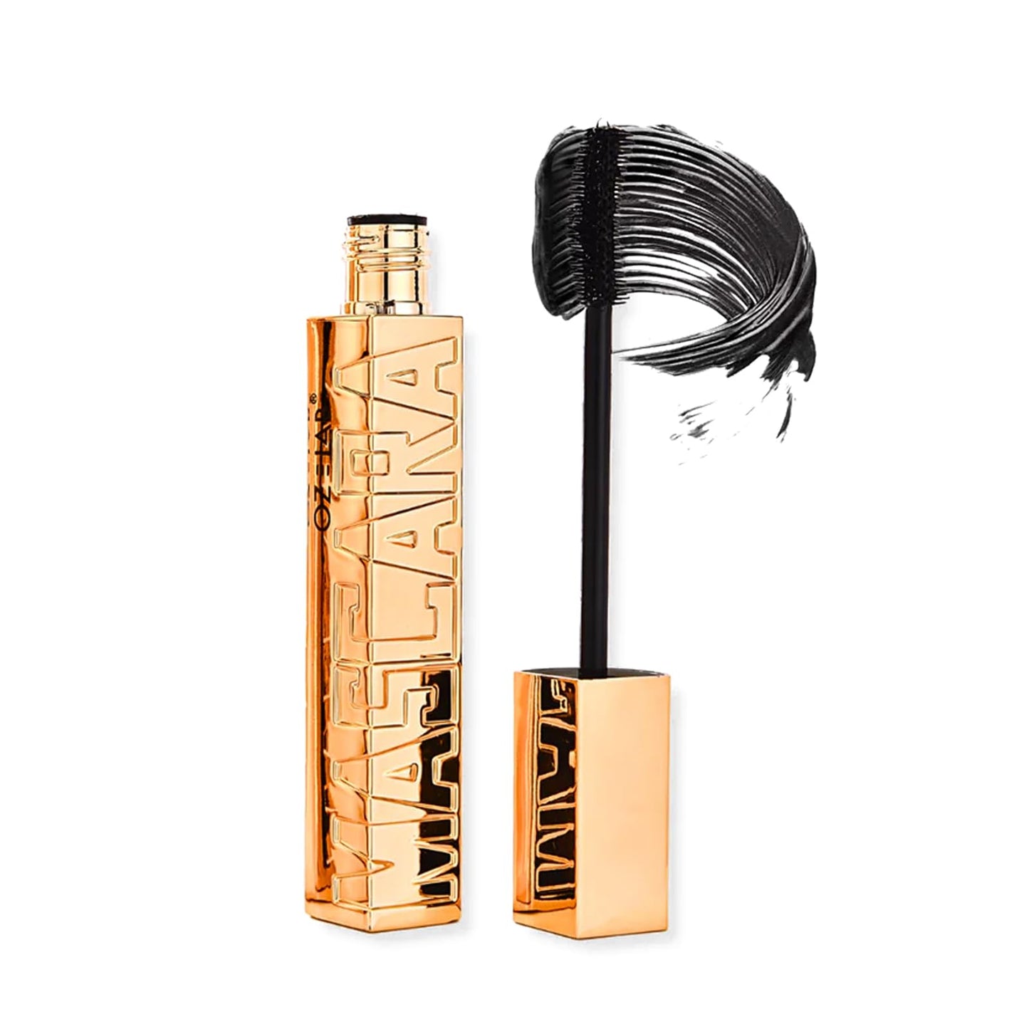 oz lab Fiber Volume Mascara for Volume and Length, 4D Silk Fiber Lash Extension Effect, 24-Hour Waterproof and Smudge-Proof, Natural Black, 1 Count