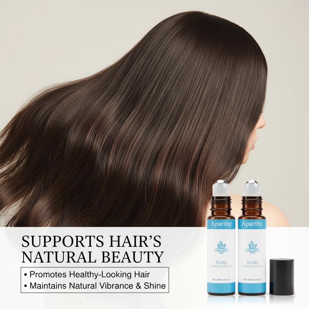 Aparthy Advanced Hair Growth Roll-On - 3% Rosemary & Ginger | Nourishes Scalp, Thicker & Stronger Hair, 2-Pack