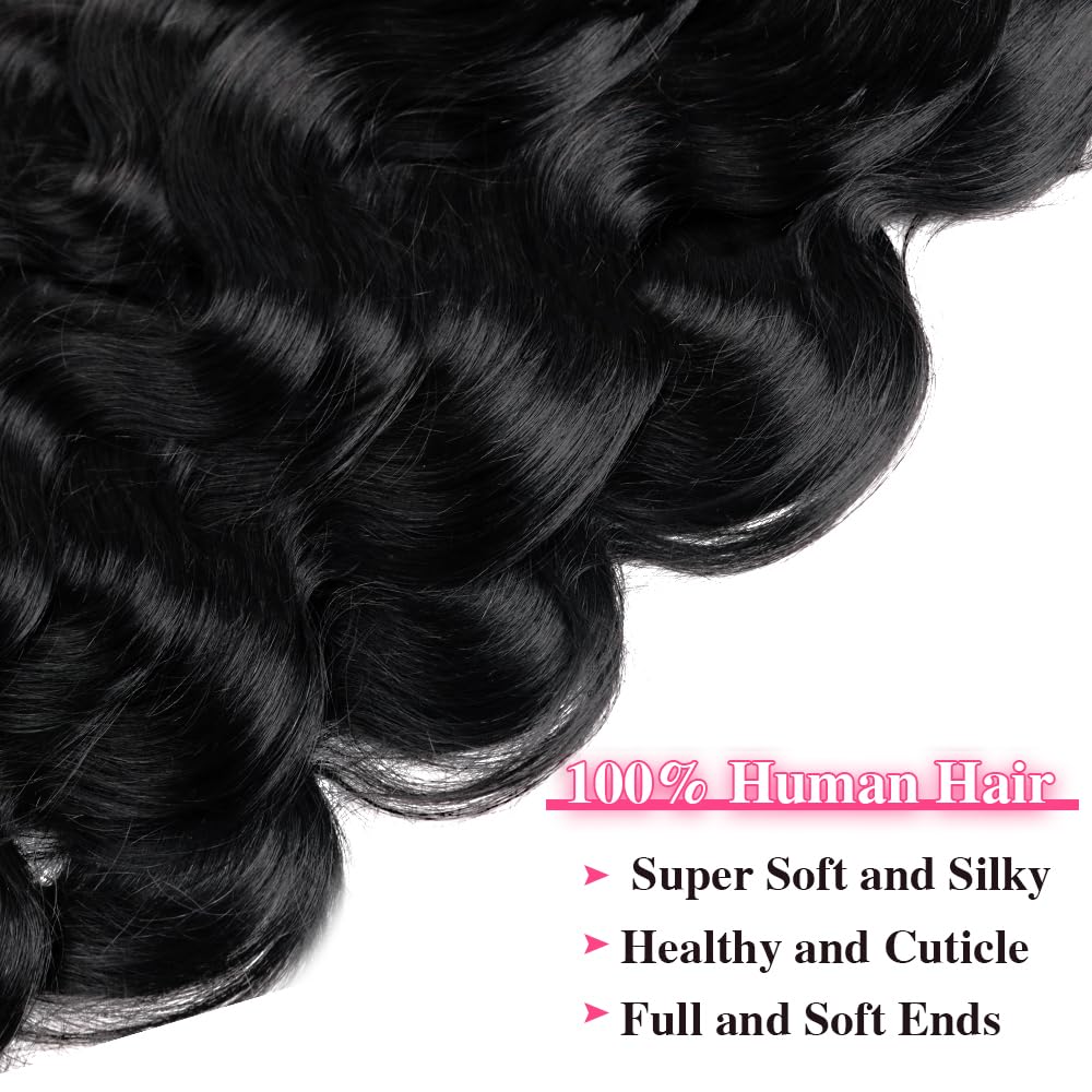 Mihugass Seamless Clip Ins For Women Real Human Hair Invisible PU Weft Body Wave Clip In Hair Extensions Human Hair 8pcs with 18Clips Per Set 120g(22inch,Natural Black)