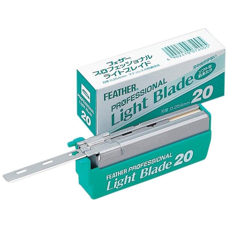 Feather Artist Club ProLight Razor Blades - (3 Pack of 20) - Single Straight Edge Razor Blade Refills for Shaving - For Men, Women, & Barbers