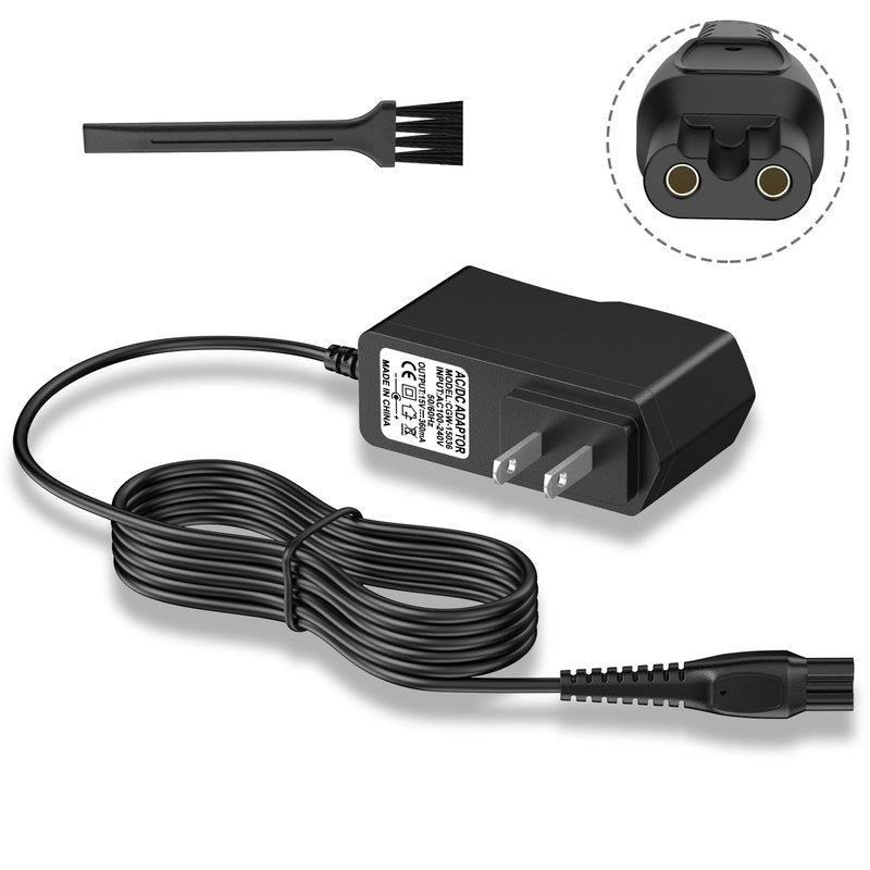 Meliya 15V Shaver Charger Comaptible with Philips Norelco HQ8505 3000 5000 6000 7000 9000 Series Multigroom MG5750 MG7750 MG7770 MG7790 QP6531 QP6510 QP6520 Trimmer Power Cord