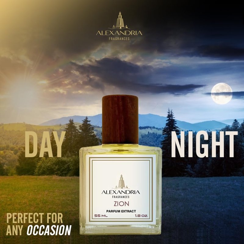 Alexandria Fragrances Zion Perfume for Men - Long Lasting Lemon, Sweet Vanilla, Leather, Ambergris & Herbs notes – Elegant Zion Men Cologne for Daily Use – Perfect for Any Event 60ml