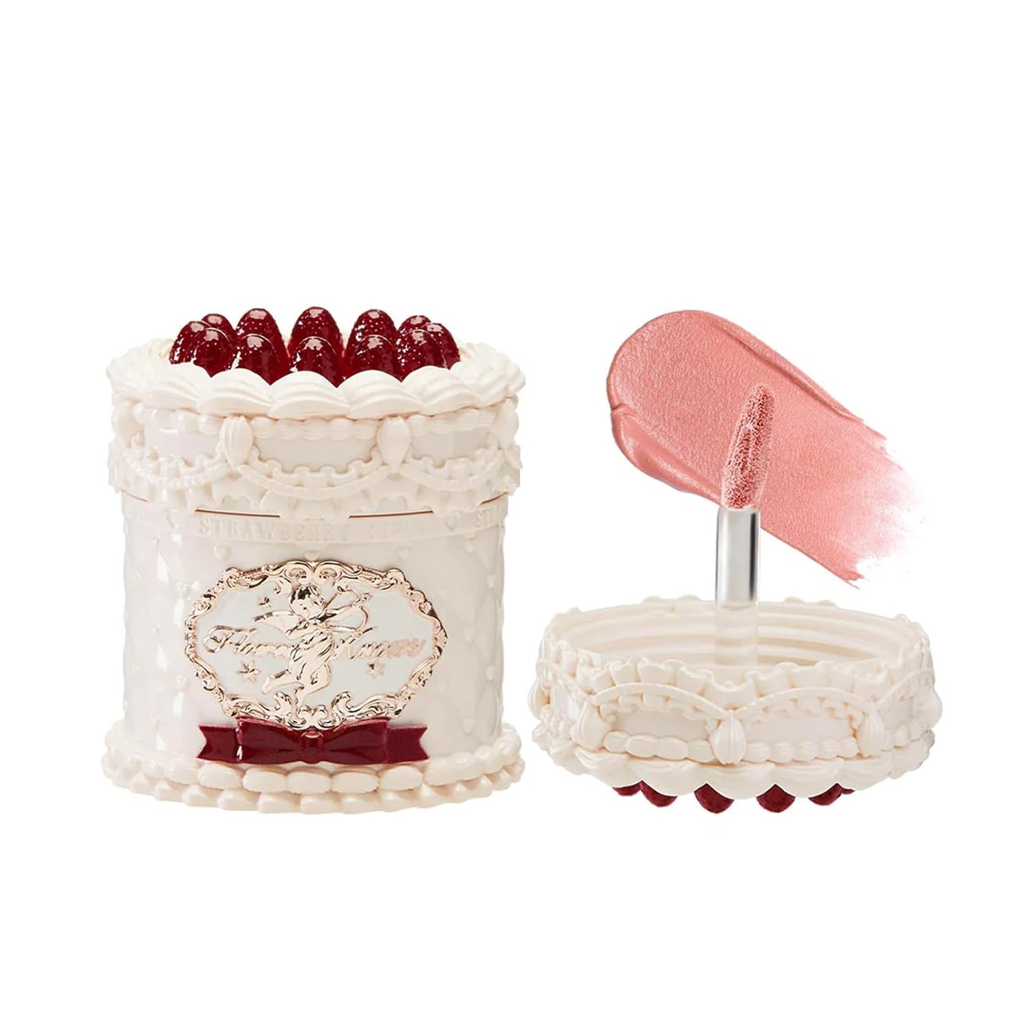 Flower Knows Strawberry Cupid Cake Lip Cream - Mauve Rose Pink Velvet Matte, Lightweight Hydrating Formula, Vegan
