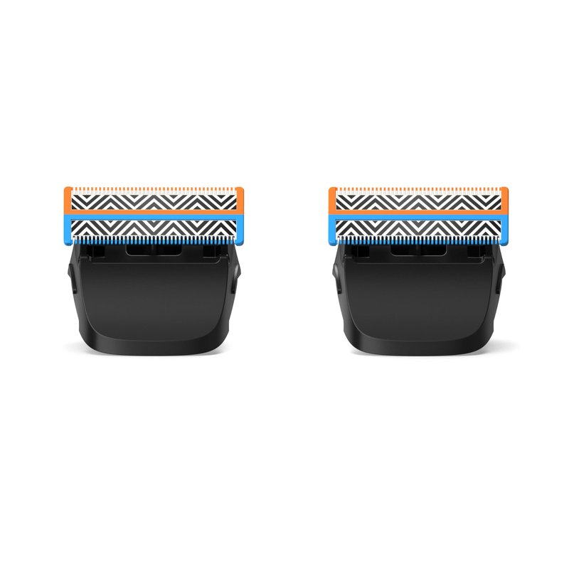 PIXRAZZ Replacement Heads – 2-Pack Genuine Blades for PIXRAZZ P1 Electric Trimmer, Durable Stainless Steel for Body, and Groin Grooming