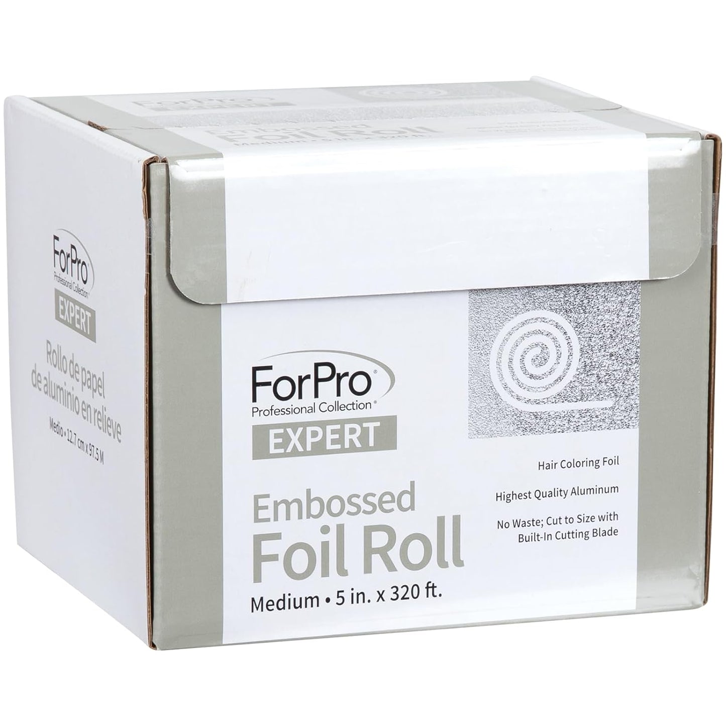 Professional Aluminum Foil Roll for Hair Coloring - 320 Ft Embossed Silver Foils | Ideal for Highlights