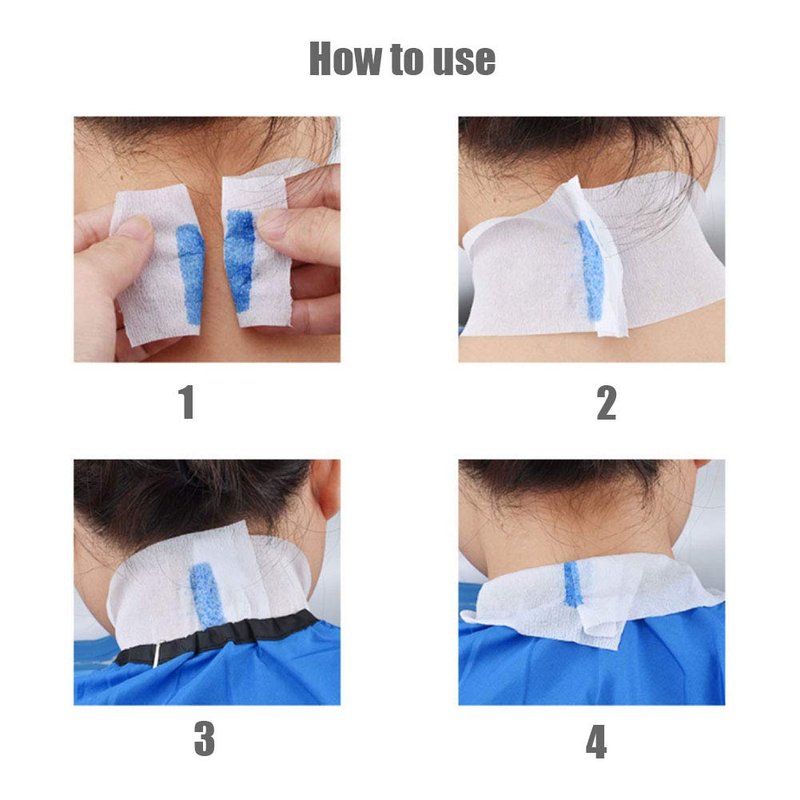 2 Rolls Barber Neck Strips Disposable Strentchy Paper Neck Bands Hairdressing Stretchy Wrap Barber Accessories for Salon Haircutting Styling