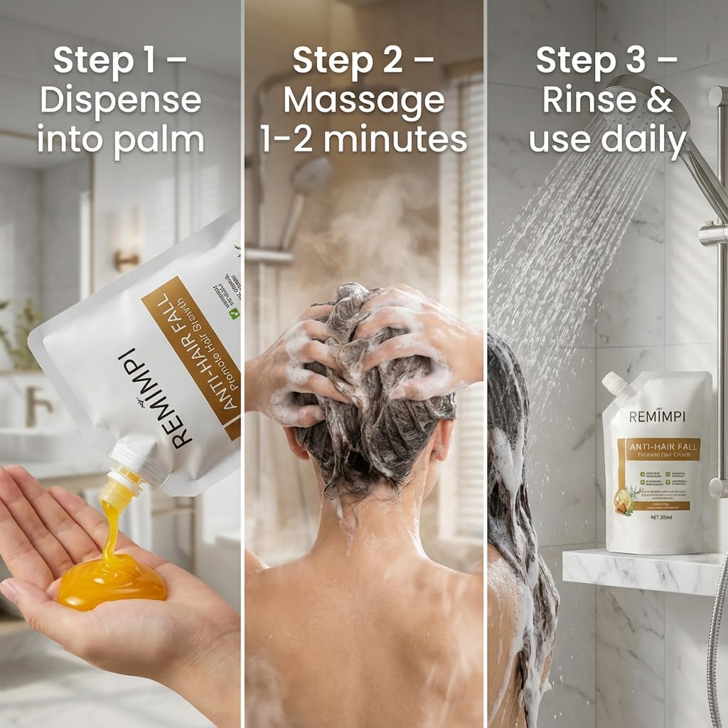 Herbal Anti-Fall Shampoo - Ginger & Ginseng Scalp Cleanser | Strengthening Formula for Thinning Hair, 300ml (2-Pack)