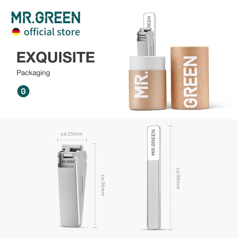 MR.GREEN Innovative Folding Nail Clippers Collapsible Nail Cutters Stainless Steel Nail Scissors Portable Travel Manicure Tools
