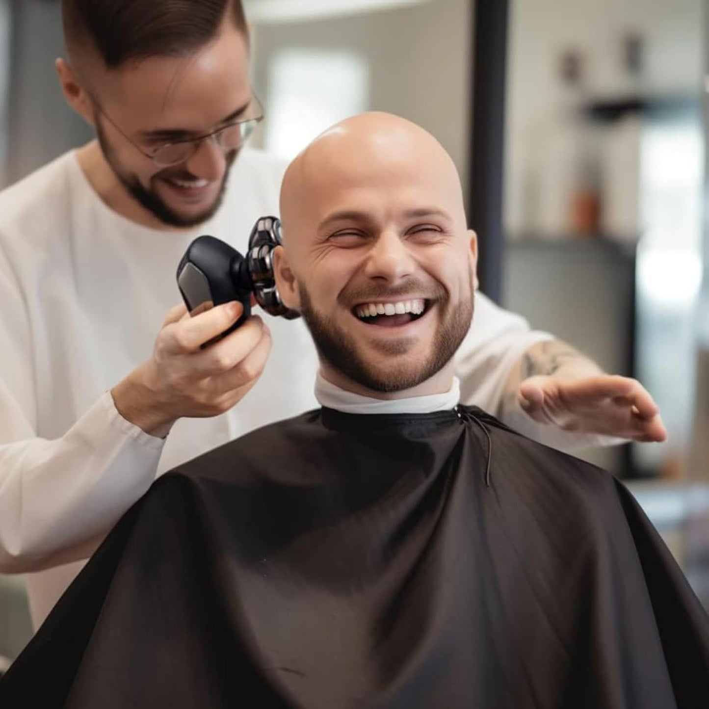5-in-1 Electric Head Shaver for Bald Men - IPX7 Waterproof Grooming Kit | 7D Floating Blades, Detachable Magnetic Head