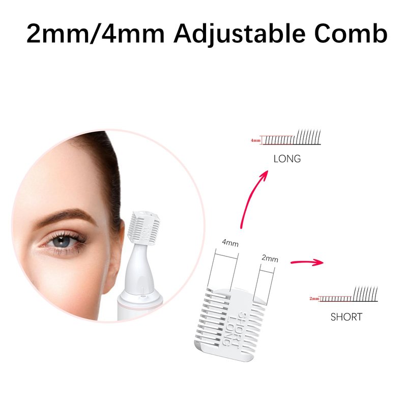 Antomoness Electric Eyebrow Trimmer for Women Hair Remover for Eyebrow Nose Face and Body Hair Removal with LED Light and Lithium-Powered Rechargeable Painless
