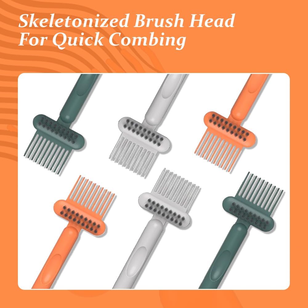 2 In 1 Hair Brush Cleaning Tool - Portable Comb Cleaner for Travel | Ideal for Salons & Home Use (Gray)