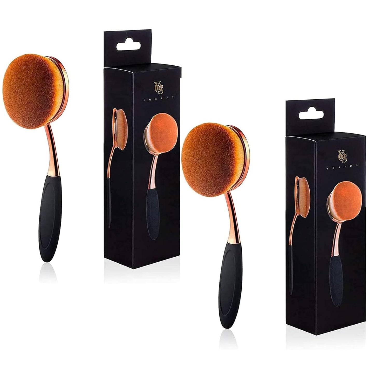 Oval Foundation Brush - Large Toothbrush Style for Fast, Flawless Liquid & Cream Application | Perfect for Powder Foundation