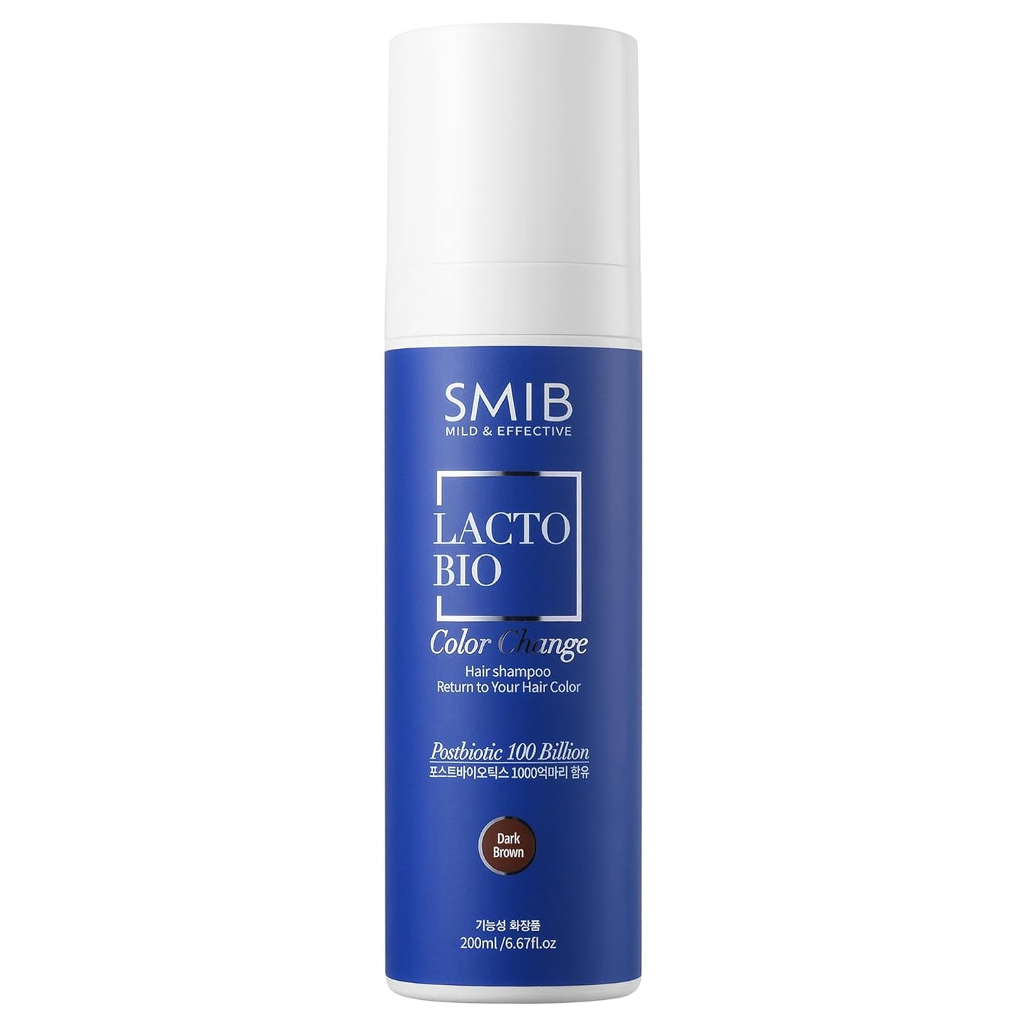 Lactobio Hair Dye Shampoo - Gradual Gray Reduction with Probiotics | Gentle Korean Formula for Daily Use (6.76 fl oz) | Black