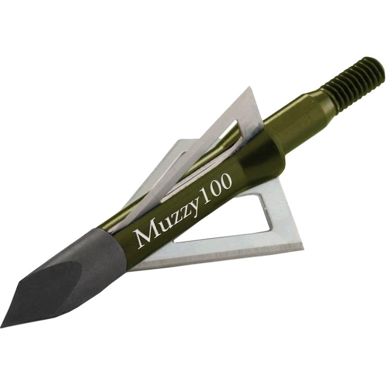 Muzzy 225 Bowhunting 100 Grain, 3 Blade Broadhead, 1-3/16" Cutting Diameter, 6 Pack,MULTI