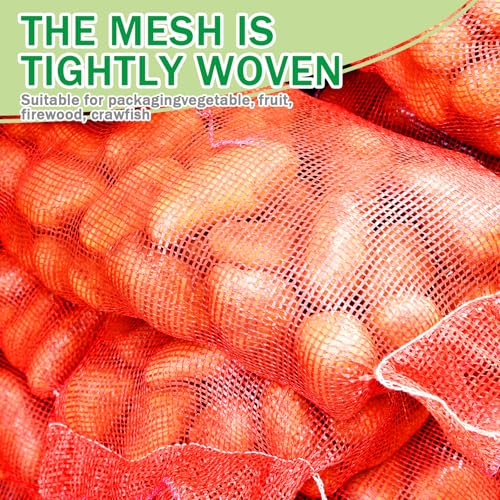 25 Pack Mesh Onion Bags - 14'' x 20'' Reusable Vegetable Storage