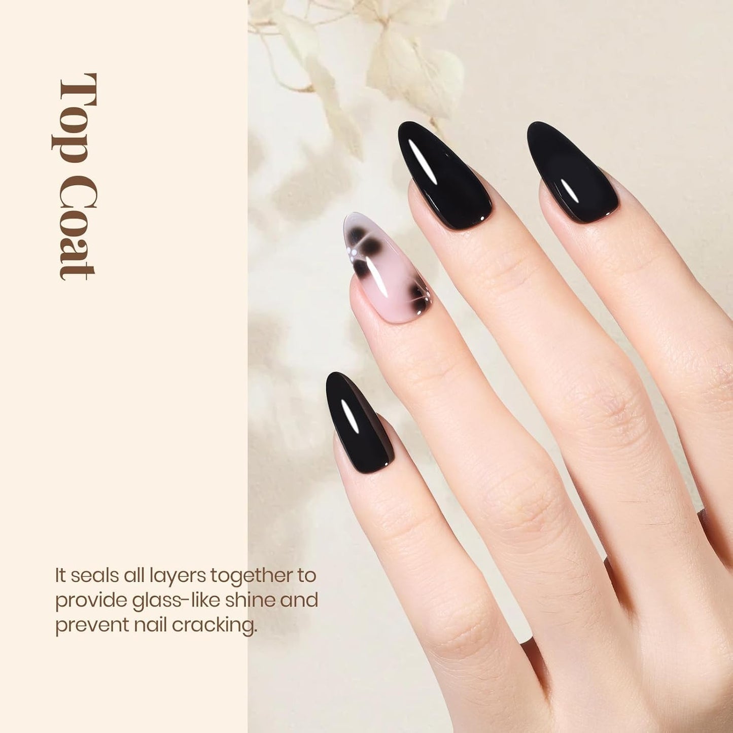 Beetles Gel Polish - No Wipe Top Coat Gel for High Gloss Shine | 2Pcs 15ml Clear Long-Lasting Formula for DIY Manicure