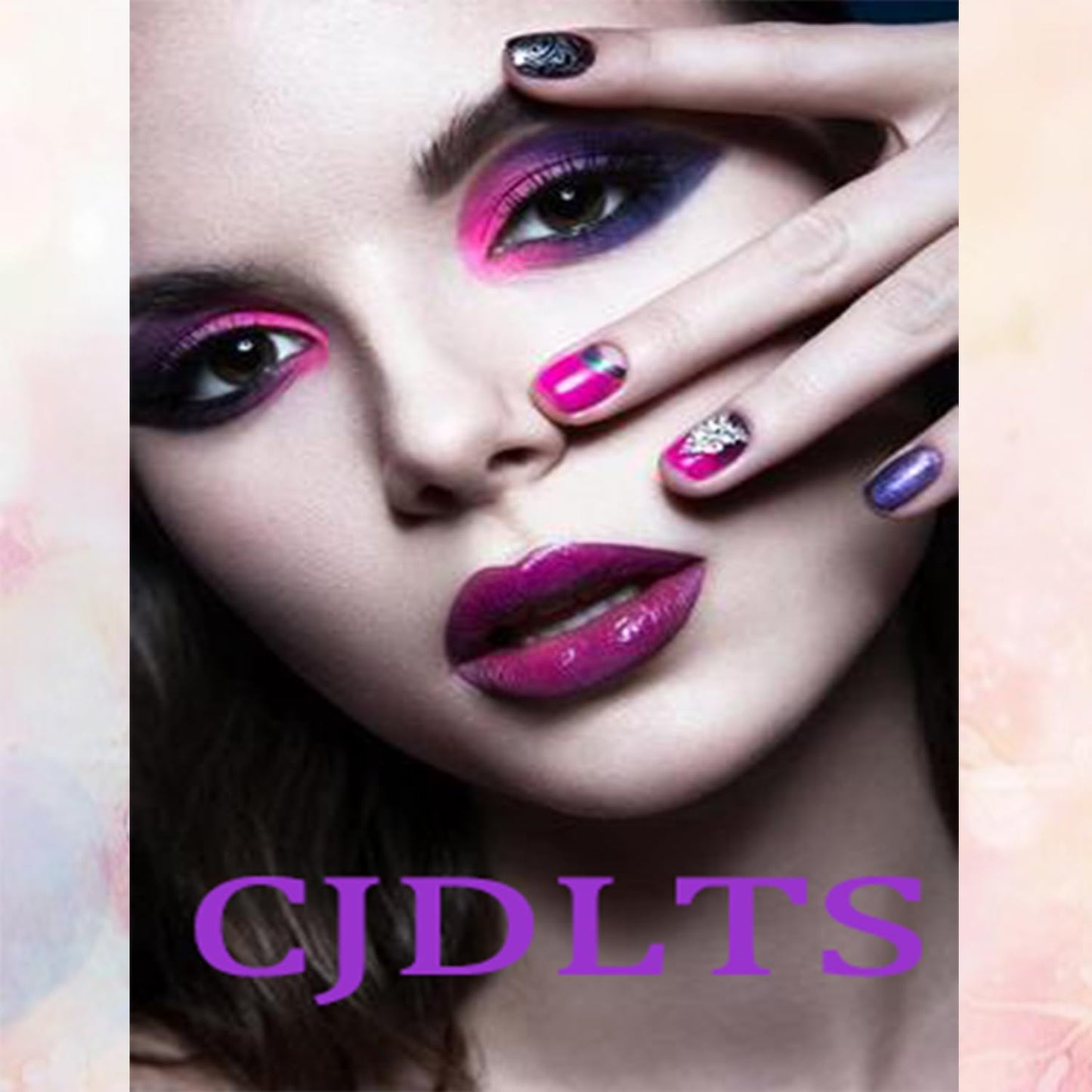 CJDLTS Purple Flame Press on Nails Medium Ballet Shaped Black Acrylic False Nail Full Cover Glossy Artificial Stick on Nail Ballet Press Ons Artificial Fingernails Reusable Glue on Nails for Women