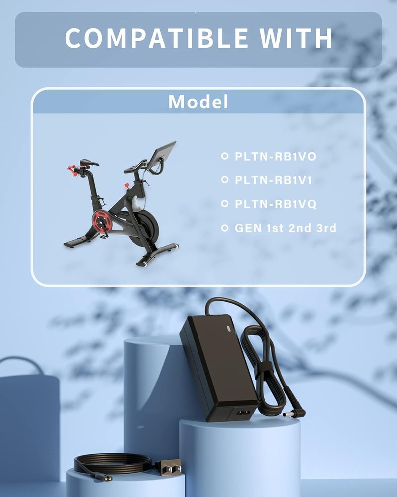 LIFKAHY Peloton Bike Power Cord Replacement, 50W 12V 4.17A AC Adapter Compatible with Peloton Model PLTN-RB1V1 PLTN-RB1VO PLTN-RB1VQ ATS050-TP121 Power Supply, 5.5mm x 2.5mm Connector