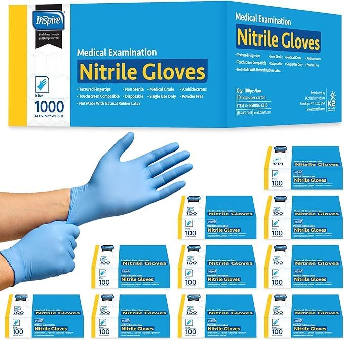 Black Nitrile Disposable Gloves - 4.5 Mil Safety Medical & Cleaning | Durable & Comfortable