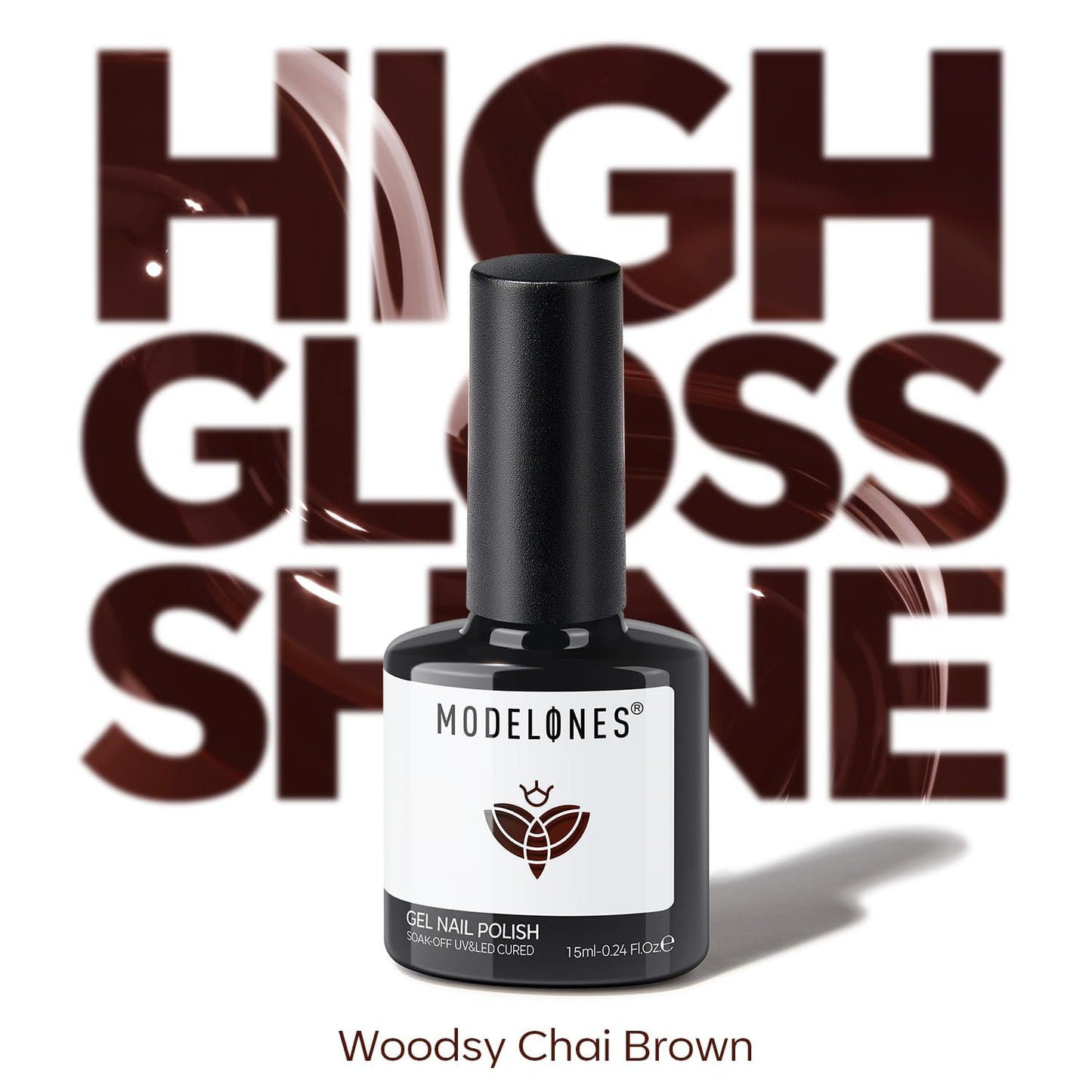 modelones Gel Nail Polish Red Burgundy Nail Dark Red Brown Gel Nail Polish Soak Off Nail Art Manicure 15 ML