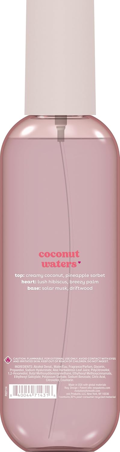 Cashmere Body Mist - Coconut Waters Body Spray for Women | Moisturizing Hair Mist with Hyaluronic Acid, 6 fl oz