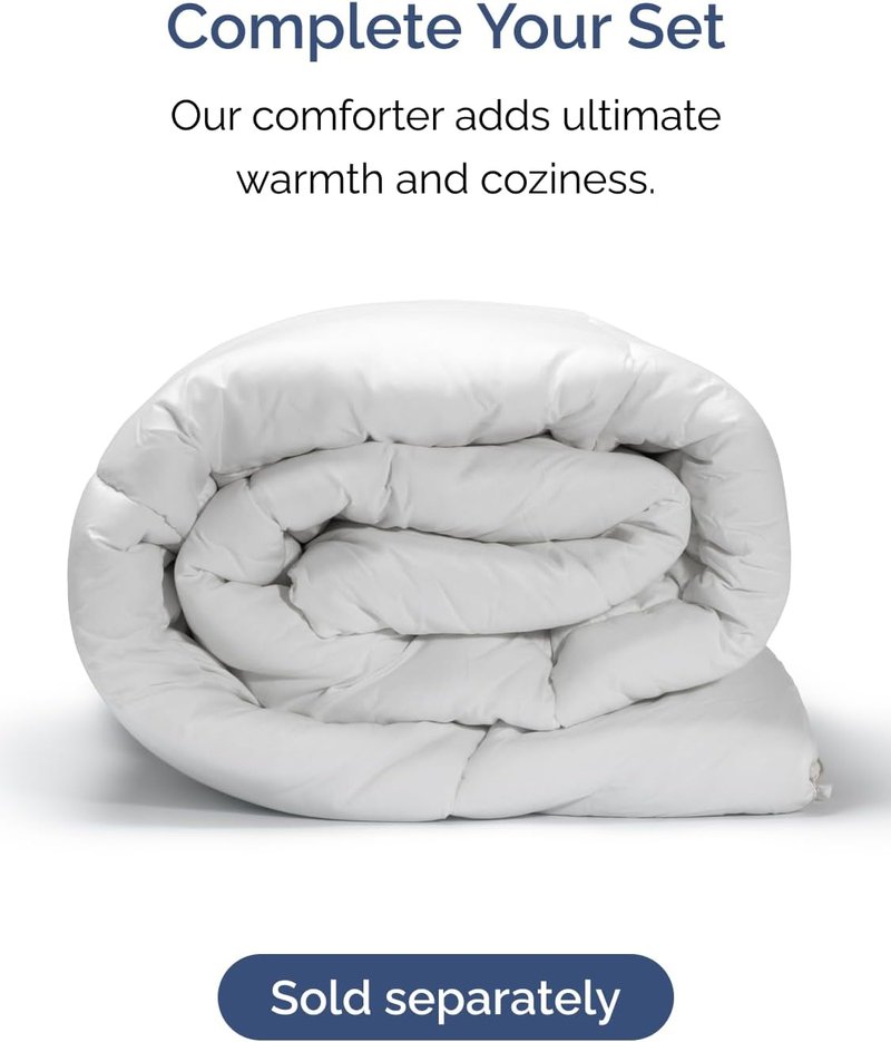 Extra Deep Queen Sheet Set - 6 Piece Cooling Breathable Bedding | Soft, Wrinkle-Free, Grey