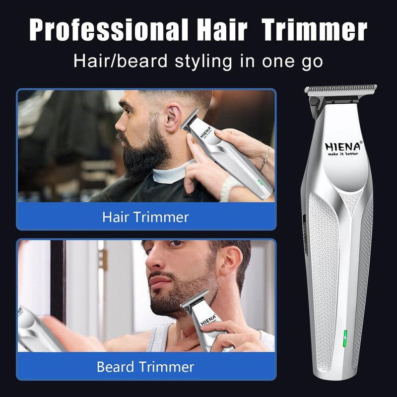 Hair Trimmer for Men, Zero Gapped Cordless Hair Clippers with Precision Blade, Rechargeable Barber Clipper with USB-C Charging