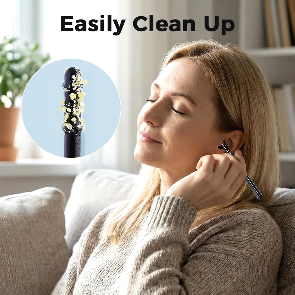 120PCS 6 Sets Family Pack Ear Cleaner, Disposable Sticky Ear Wax Removal Adhesive Swabs, Gentle Ear Cleaning Sticks Tool, Portable Ear Cleaner for Adults & Kids, Suitable for Home, Travel & Daily Use