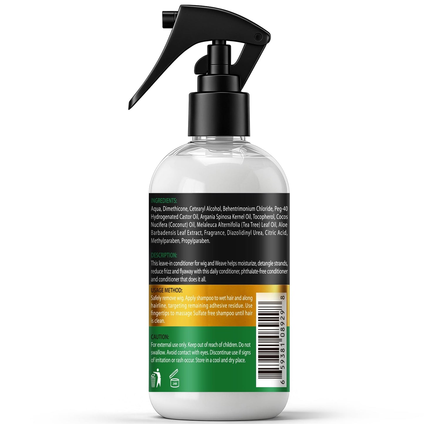 Wig Milk Spray for Synthetic Hair, Leave-In Conditioner Wig Detangler Spray for Human Wigs, Conditioner & Detangler 2 in 1 Moisturizer, Hydrates & Replenishes Synthetic Hair Wigs Easy Combing 250ML