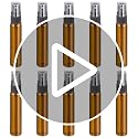 Lurrose 10pcs Amber Glass Spray Bottles - 10ml Travel Size