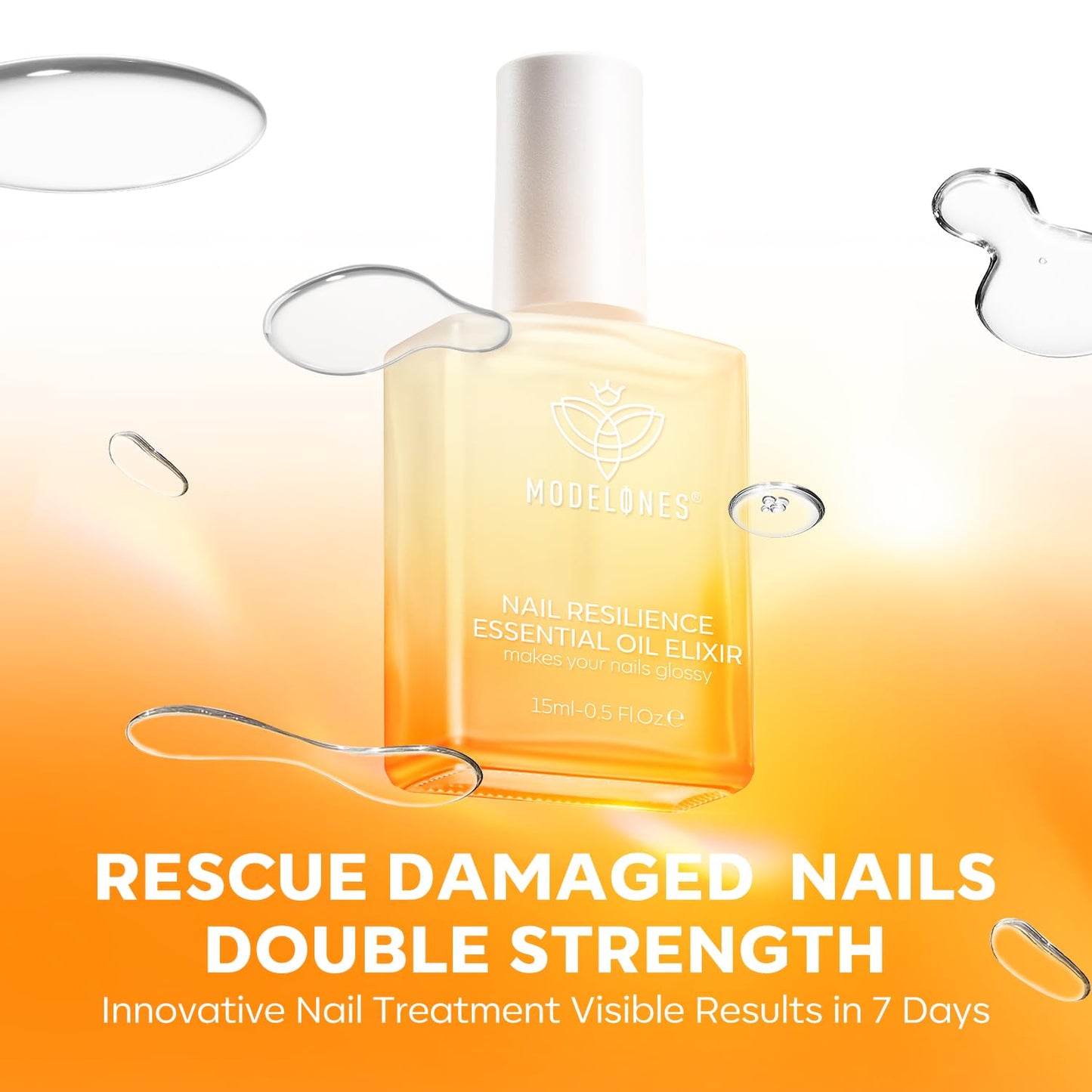 Nail Strengthener & Growth Treatment - Extra Strong Clear Repair for Damaged Nails | 15ml (0.51 Fl Oz)