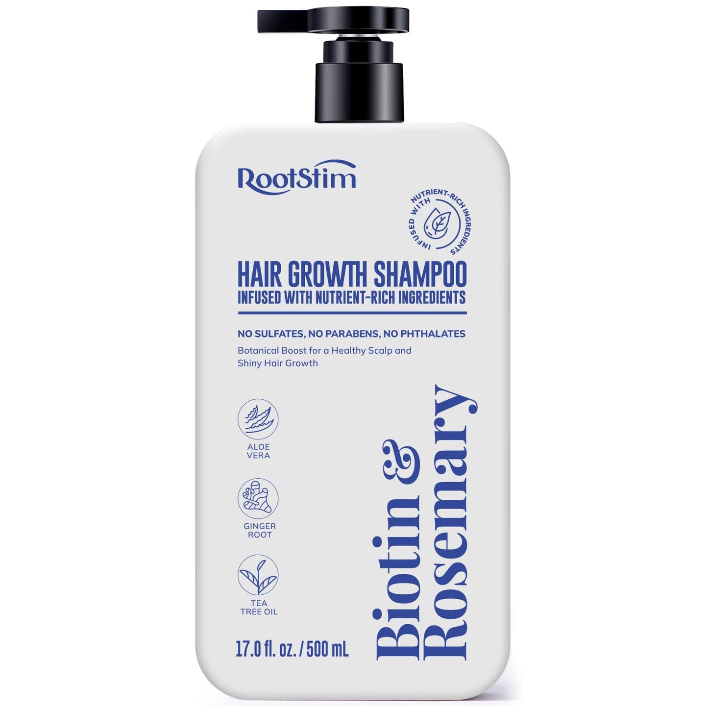 Biotin & Rosemary Shampoo for Hair Growth - Natural Hair Thickening Formula | Sulfate-Free, 10 fl oz