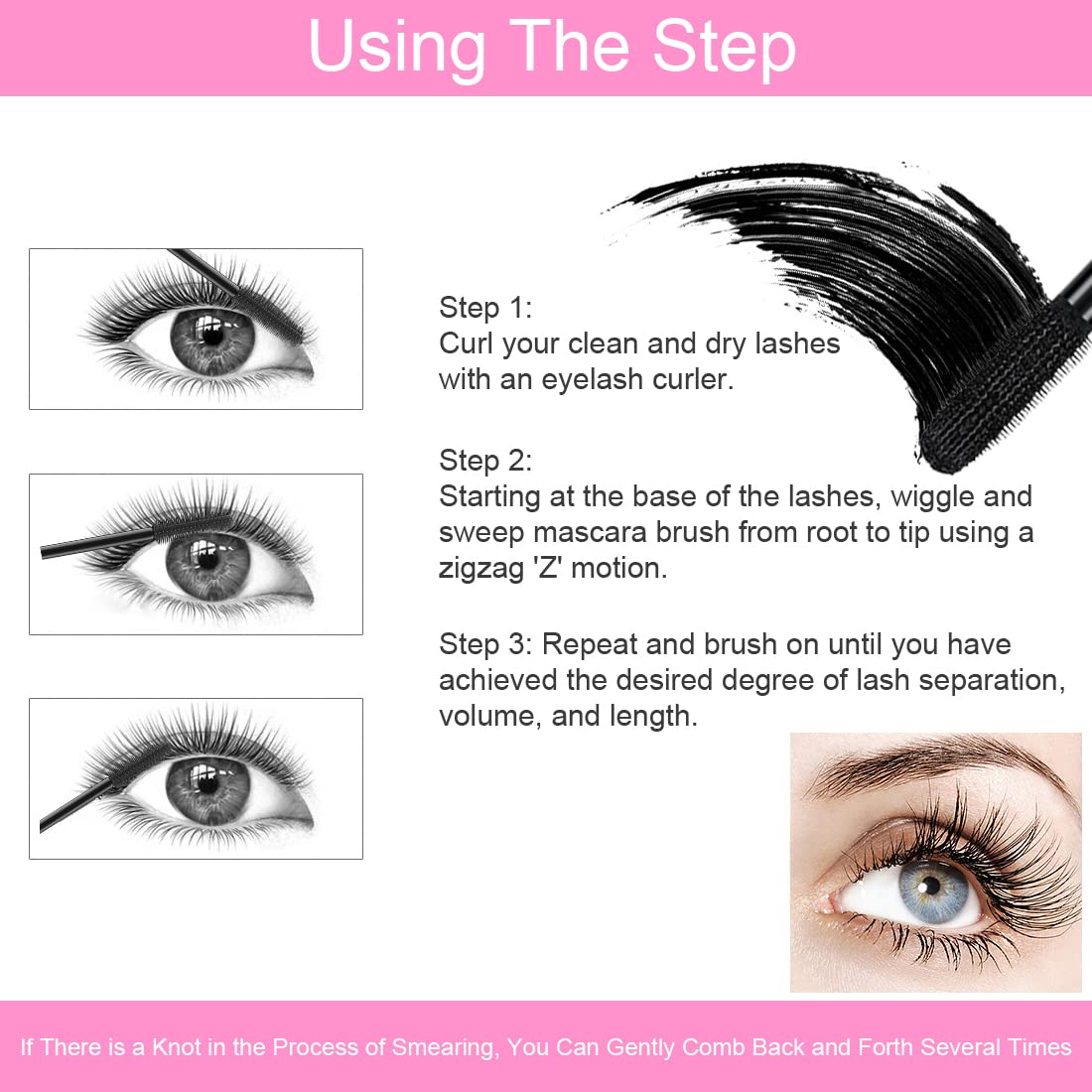 4D Silk Fiber Lash Mascara - Lengthening & Thickening, Waterproof | 2 Pack for All-Day Wear
