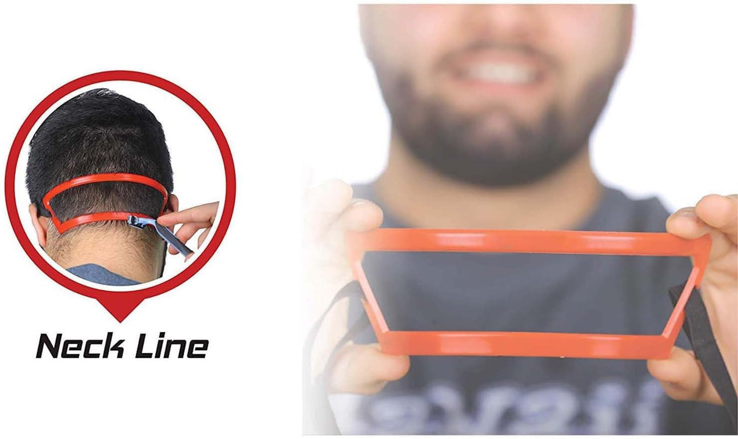 Red Neck Hair Template Neck Hair Template Precise Position Hands-Free Plastic Haircut Guide Neckline Shaving Template for Family Neckline Shaving Neckline Shaving Template Hair Cutting Tools