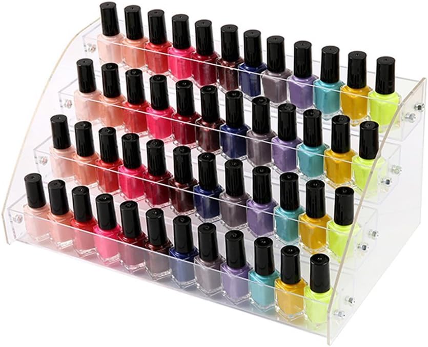 Essential Oils Nail Polish Rack - 7-Tier Acrylic Organizer for Lipstick & Dropper Bottles | Tall Display Shelf for Countertop