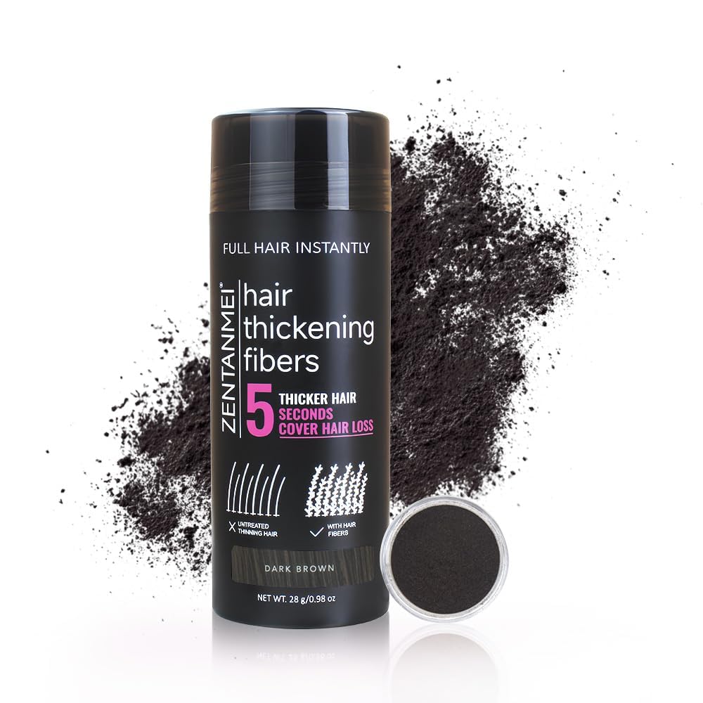 Hair Building Fibers for Thinning Hair - All-Natural Volume Powder | 0.98 Oz Gray Bald Spot Concealer for Men & Women