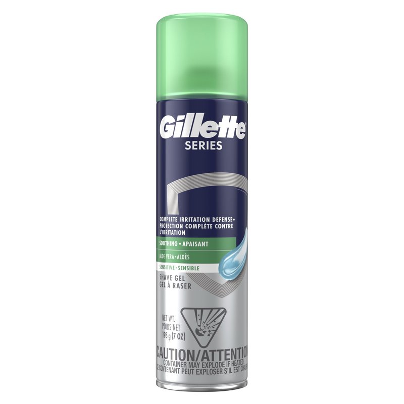 Gillette Series 3X Sensitive Shave Gel, Hydrates, Protects and Soothes Sensitive Skin, 7 Ounce (Pack of 6)