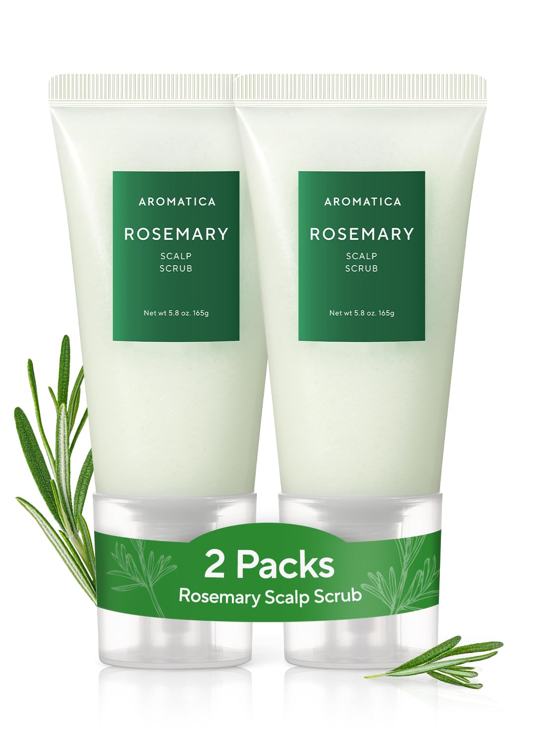 Aromatica Rosemary Scalp Scrub - Exfoliating Treatment for Oily Scalp | 5.82oz / 165g
