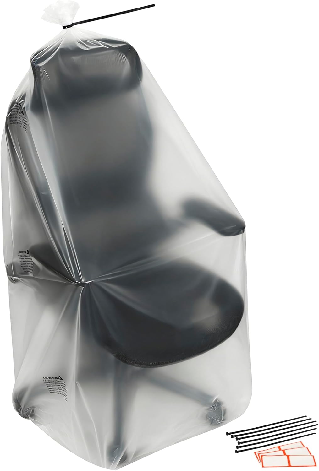 Large Clear Plastic Storage Bags - Waterproof Heavy-Duty Zip Ties | 40 x 60 Inches - Perfect for Luggage, Suitcases, Strollers & Travel Gear